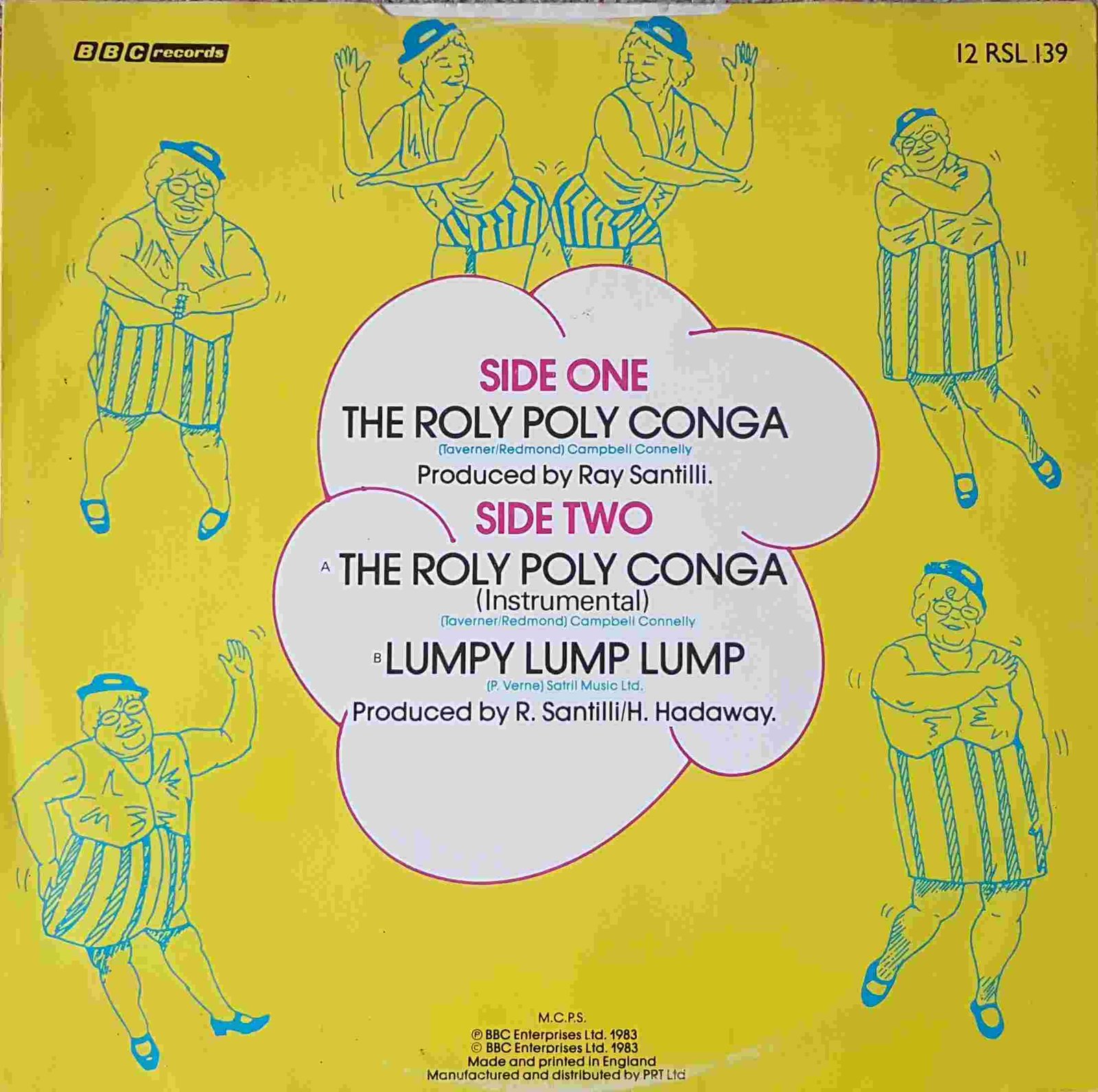 Picture of 12 RSL 139 The roly poly conga by artist Taverner / Redmond / The Roly Polys from the BBC records and Tapes library